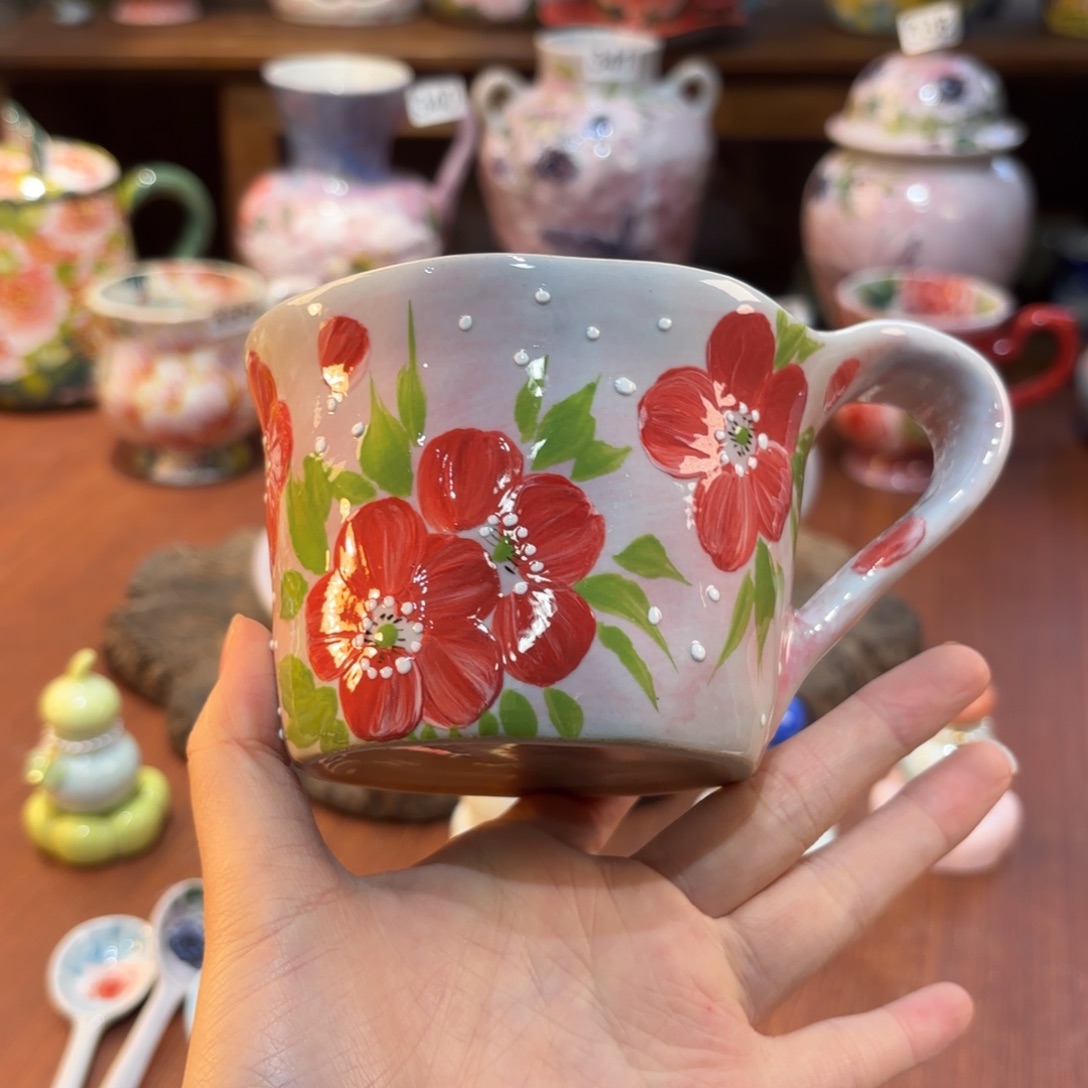 摆件景德镇手绘高温釉下彩陶瓷茶具