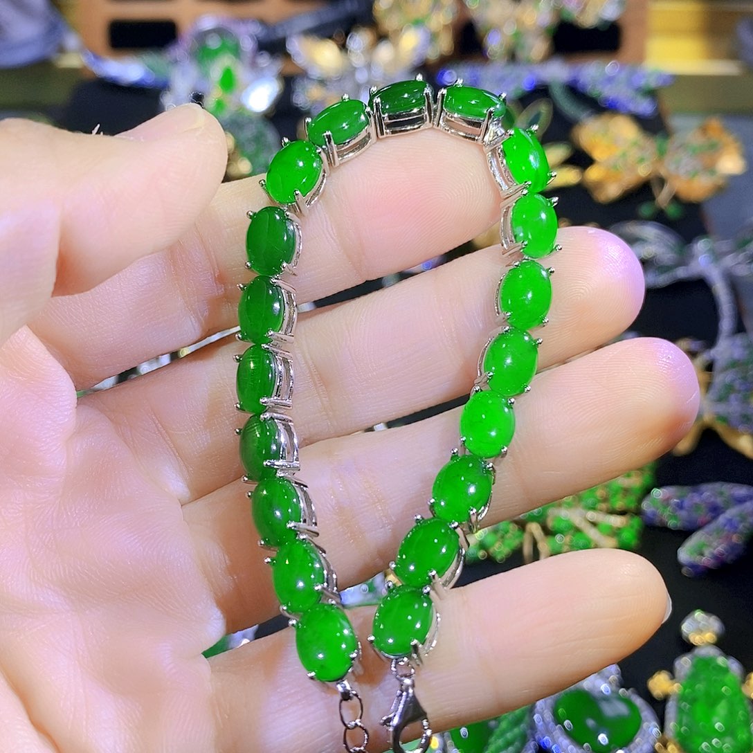 吊坠(不含链)银S925镶嵌翡翠