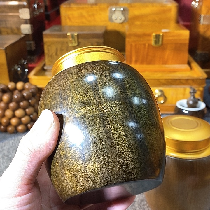 金丝楠阴沉木茶叶罐