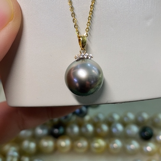 海水珍珠颈饰18K金镶嵌12