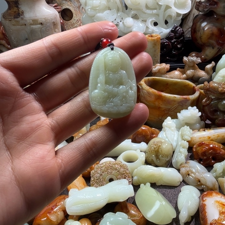 和田玉未镶嵌挂件