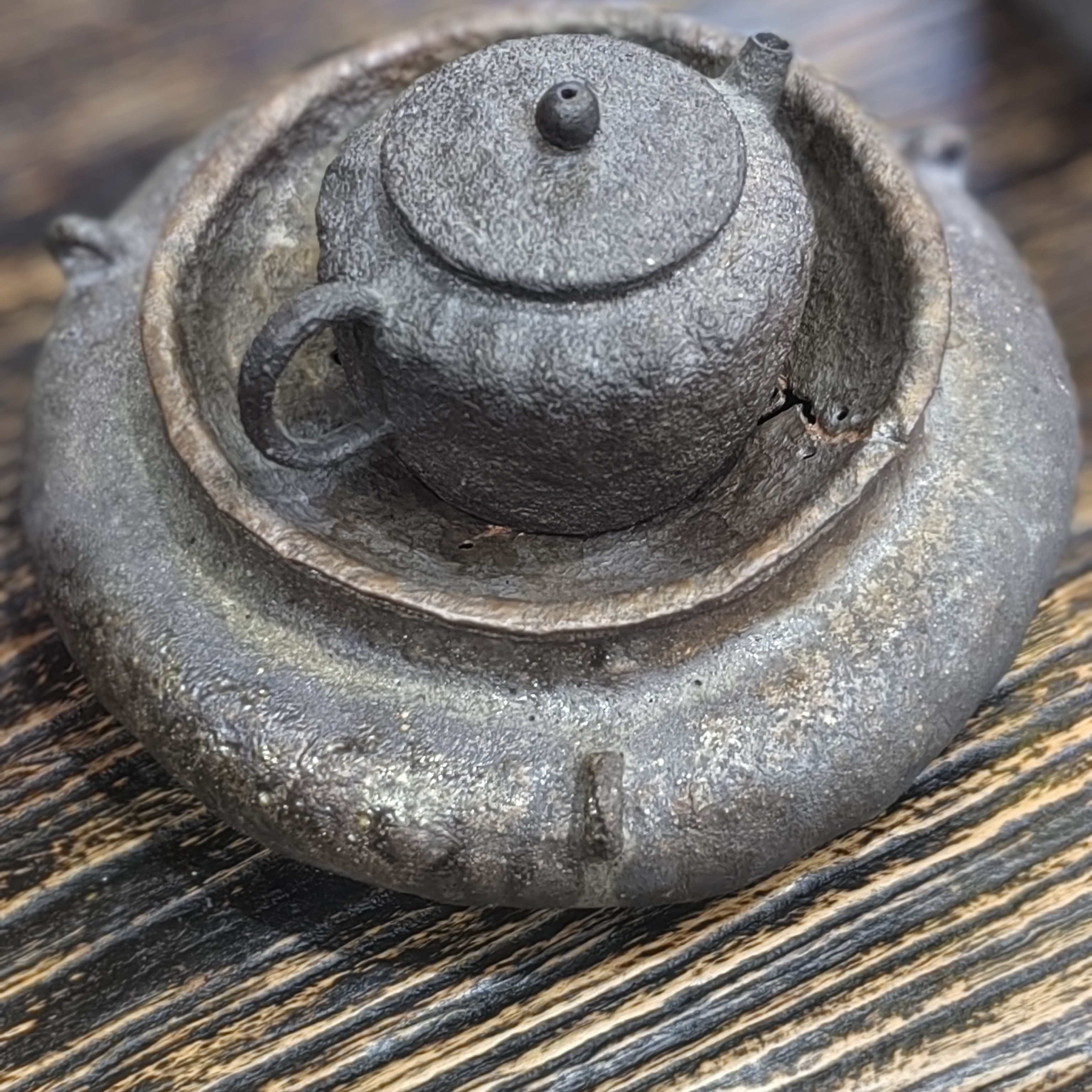 三人原创手工柴烧泡茶器