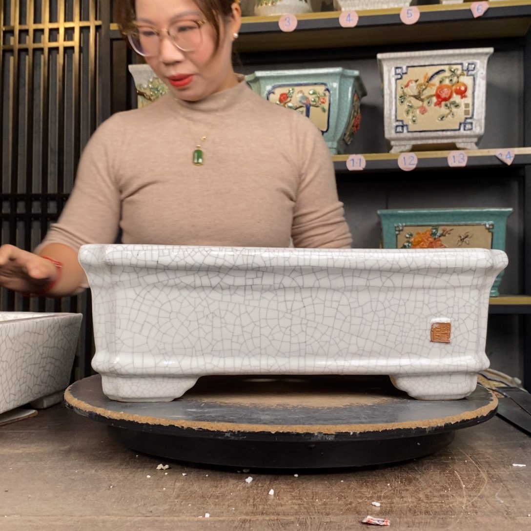 陶瓷楼*文20白长方。    