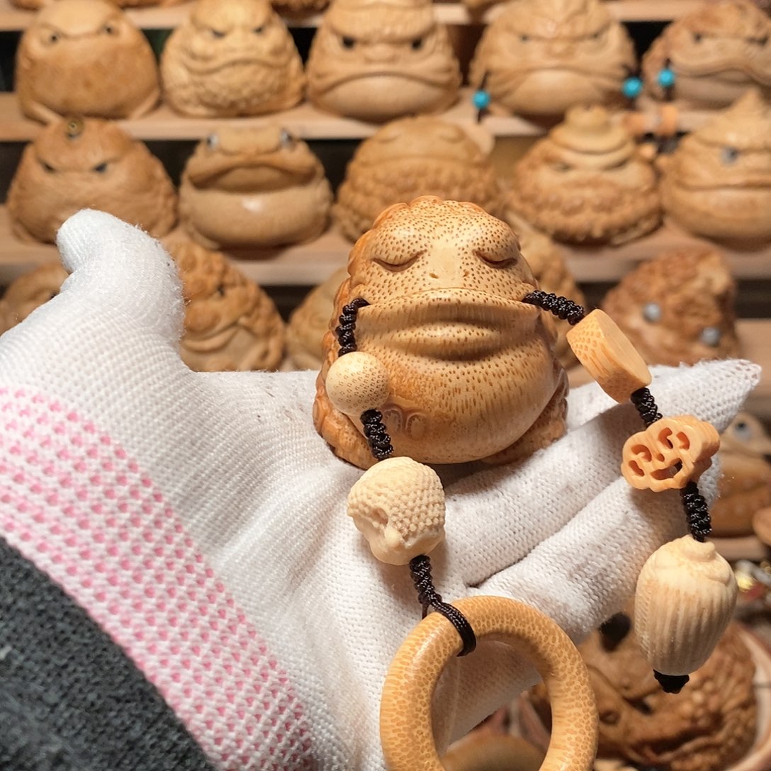 竹和*海竹根雕金蟾竹根雕