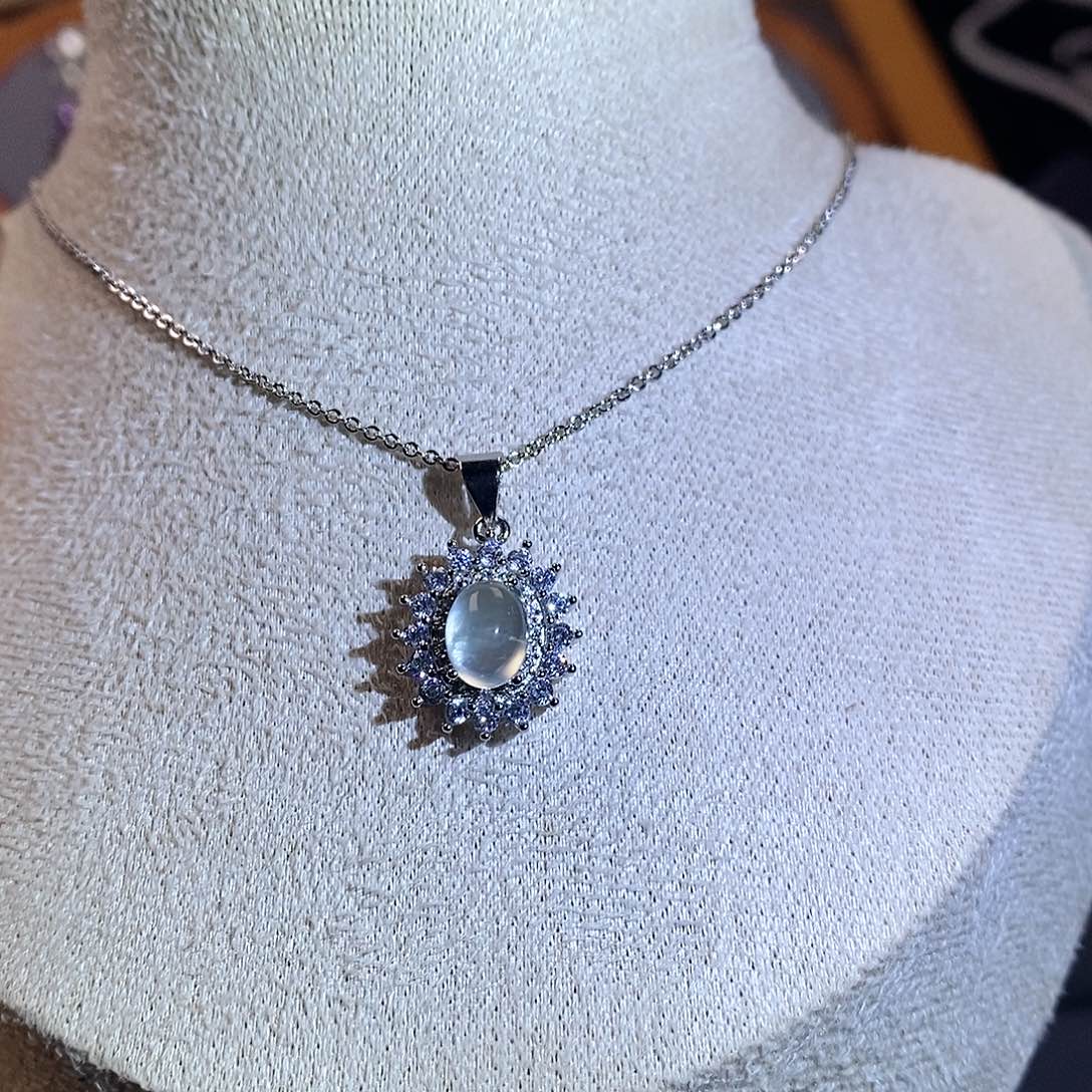 水晶手链银S925镶嵌     