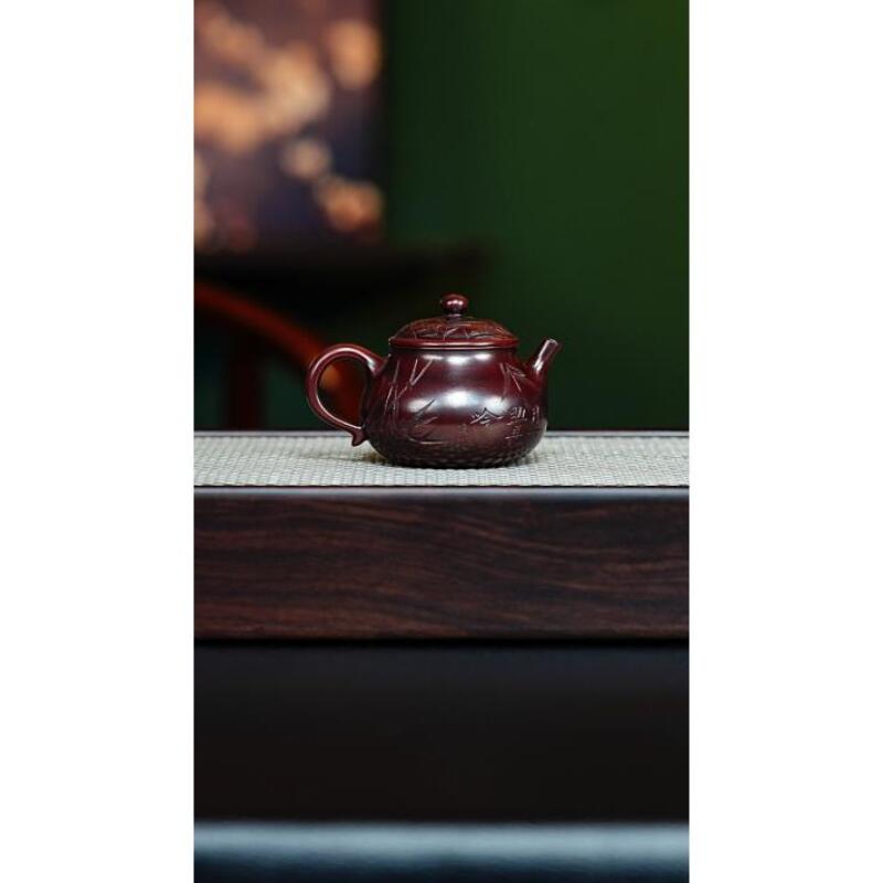 宜兴紫砂 梨式 龙山古乌泥 冯小俊h436