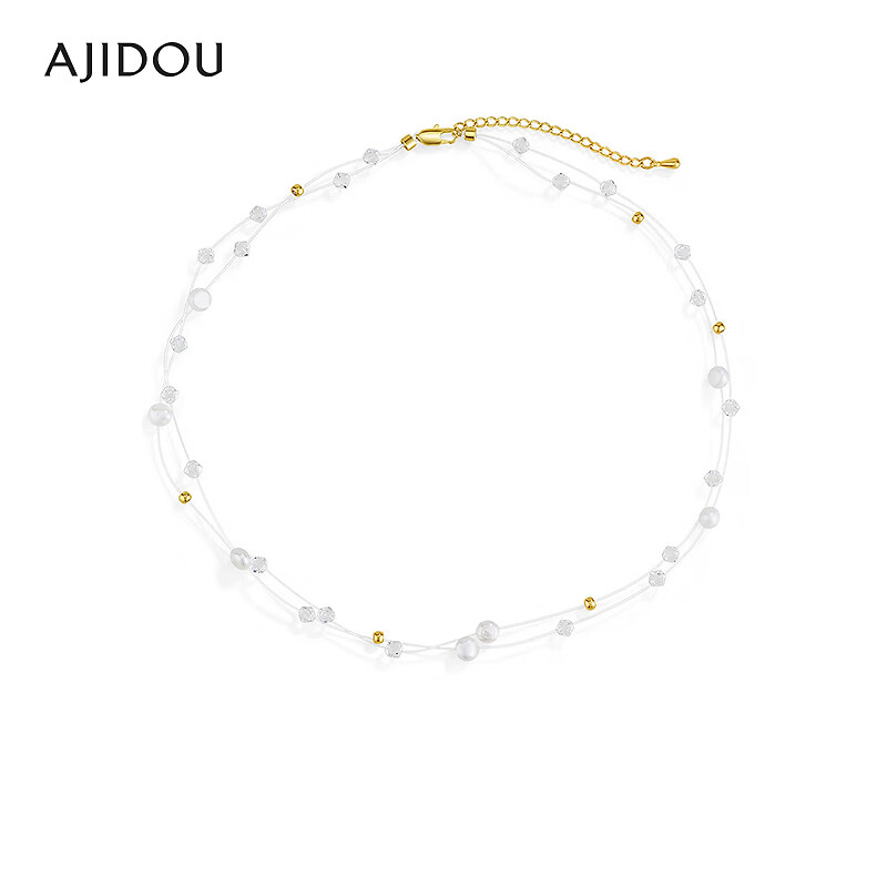 AJIDOU阿吉豆项链女款双层珍珠项链