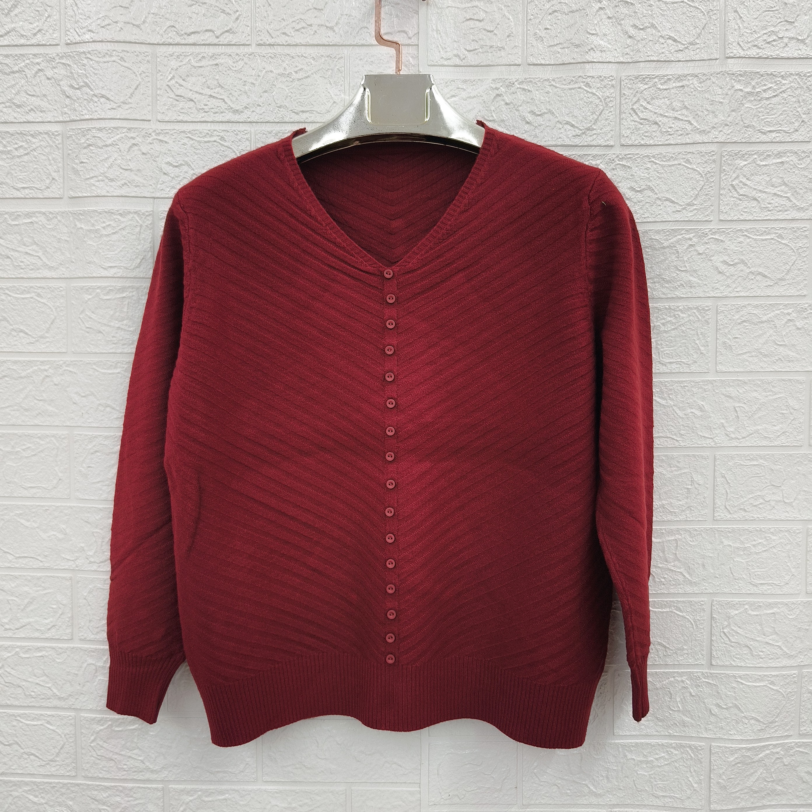 新款妈妈装纯色长袖宽松显瘦毛衣百搭时尚881