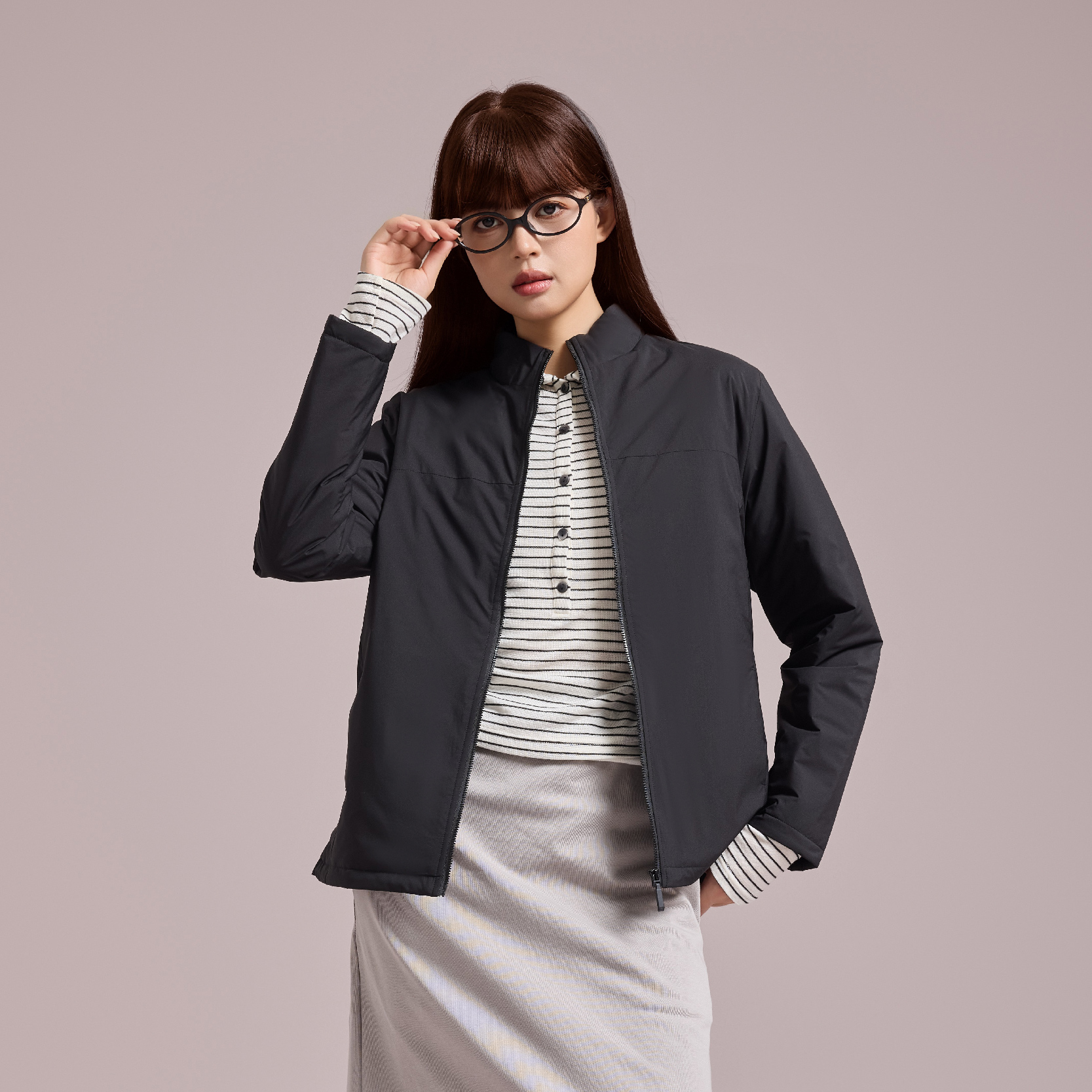 【YM断码直发】女士气态绒外套（立领款）YM-7391-1