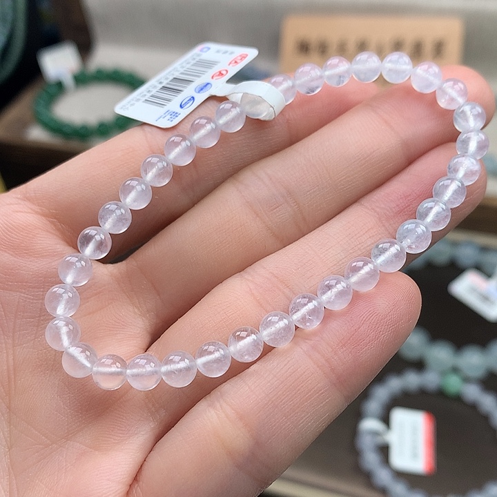翡翠未镶嵌手链玻璃冰小米珠，5.0