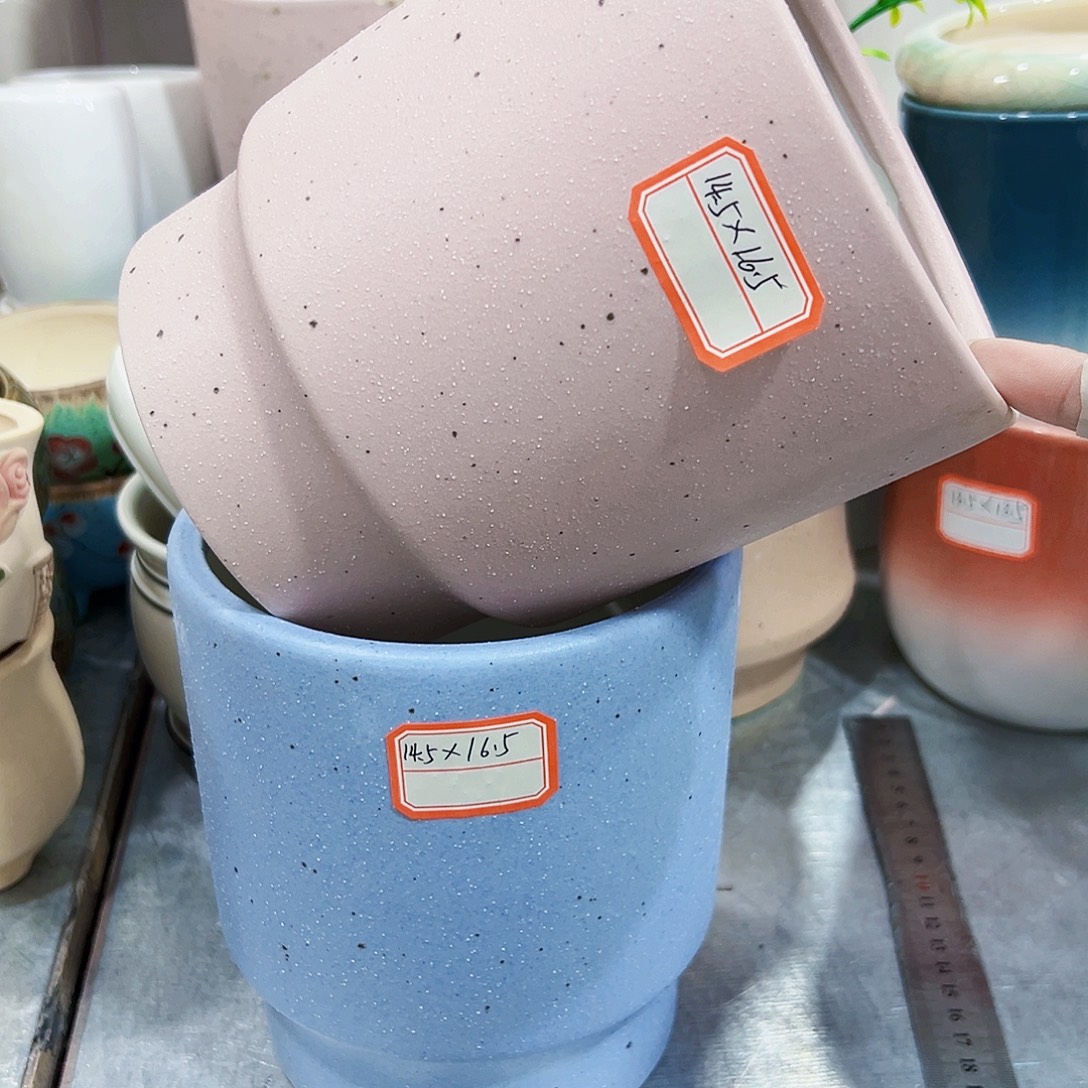 有孔，外贸尾单陶瓷花盆凑单10米包邮