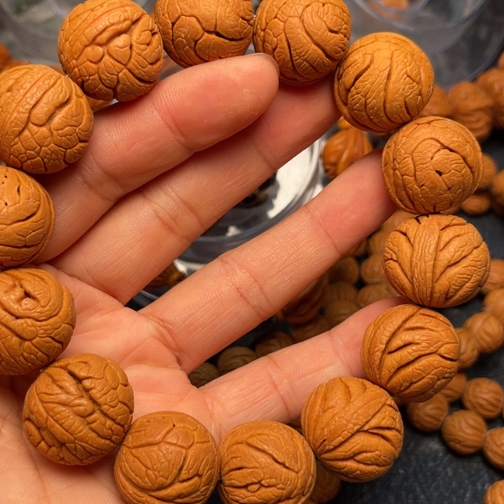 桃核手串龙纹桃核45