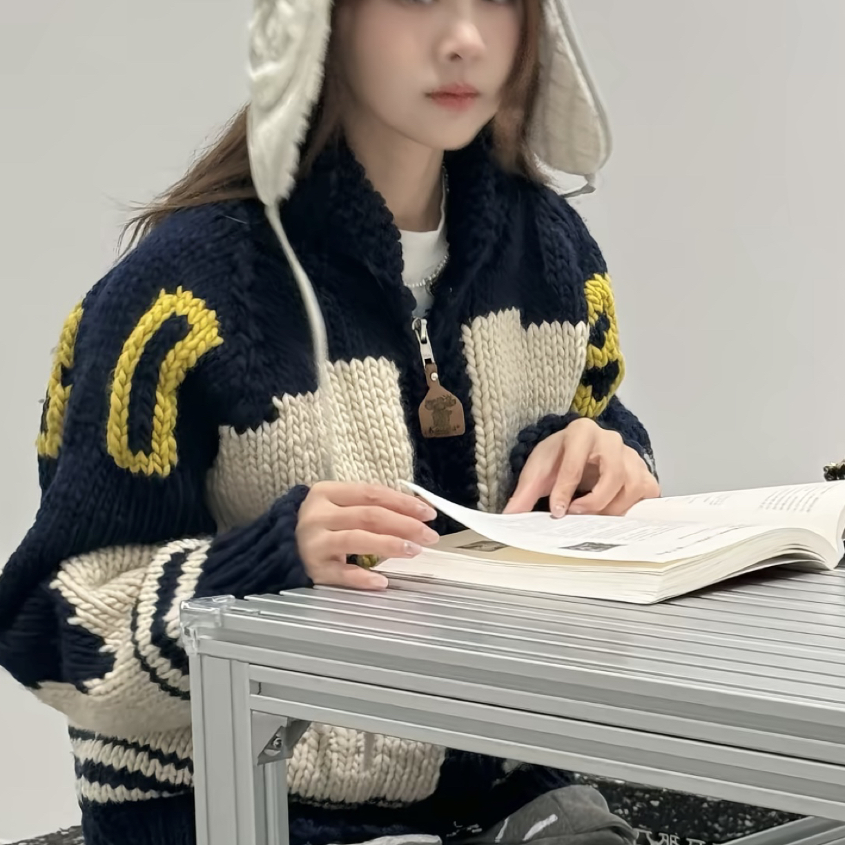 【小晚专属】new日照金山滑雪外套greasywool拼色棒球毛衣 建议干洗