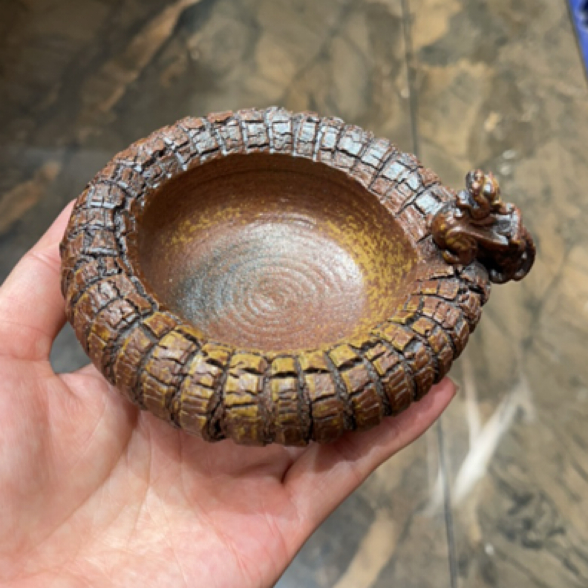 纯手工爆裂飞天麒麟烟灰缸