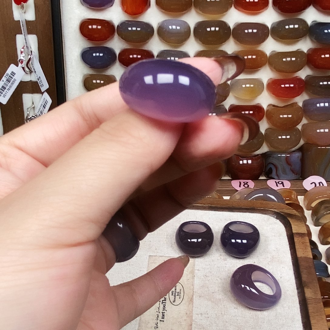 傅***羽玛瑙/玉髓合金戒指