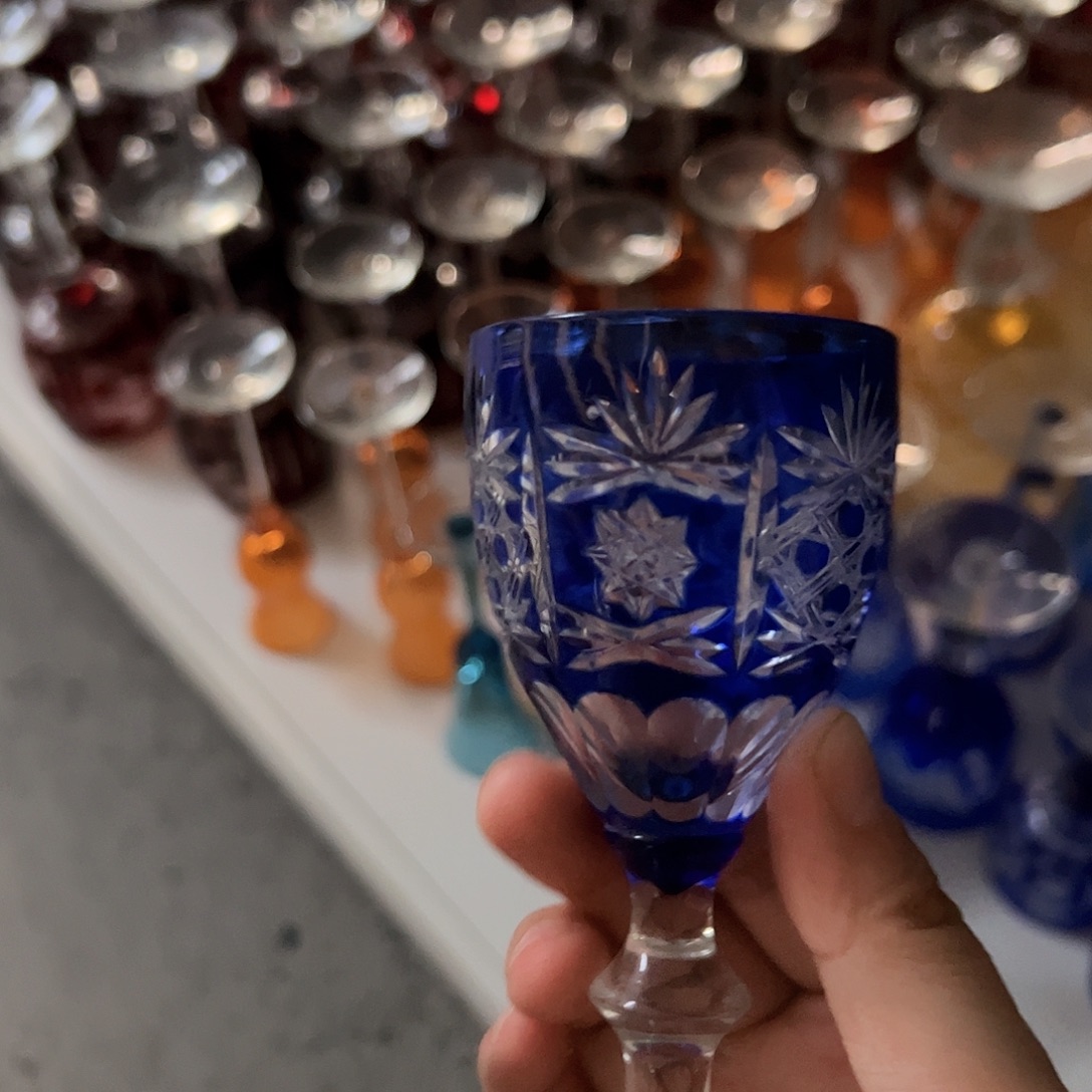 水晶玻璃平底款微瑕一个