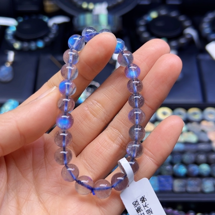 拉长石手串未镶嵌白**邸8左右