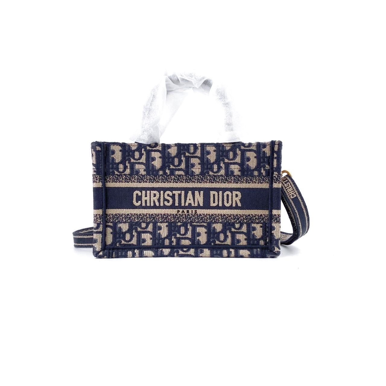 未使用 DIOR/迪奥 24年新款老花帆布BookTote迷你托特包