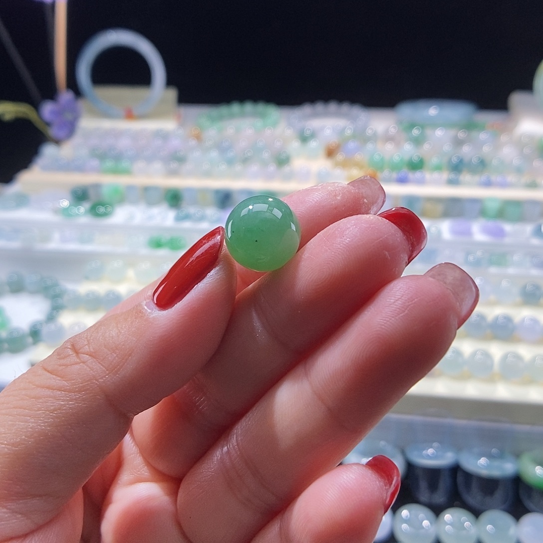 翡翠未镶嵌颈饰圆珠12