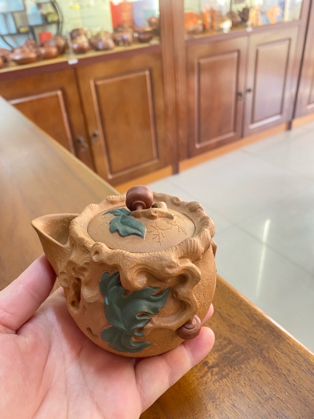 【柿柿如意壶】原创手工制作，原矿段泥手抓壶，容量180cc