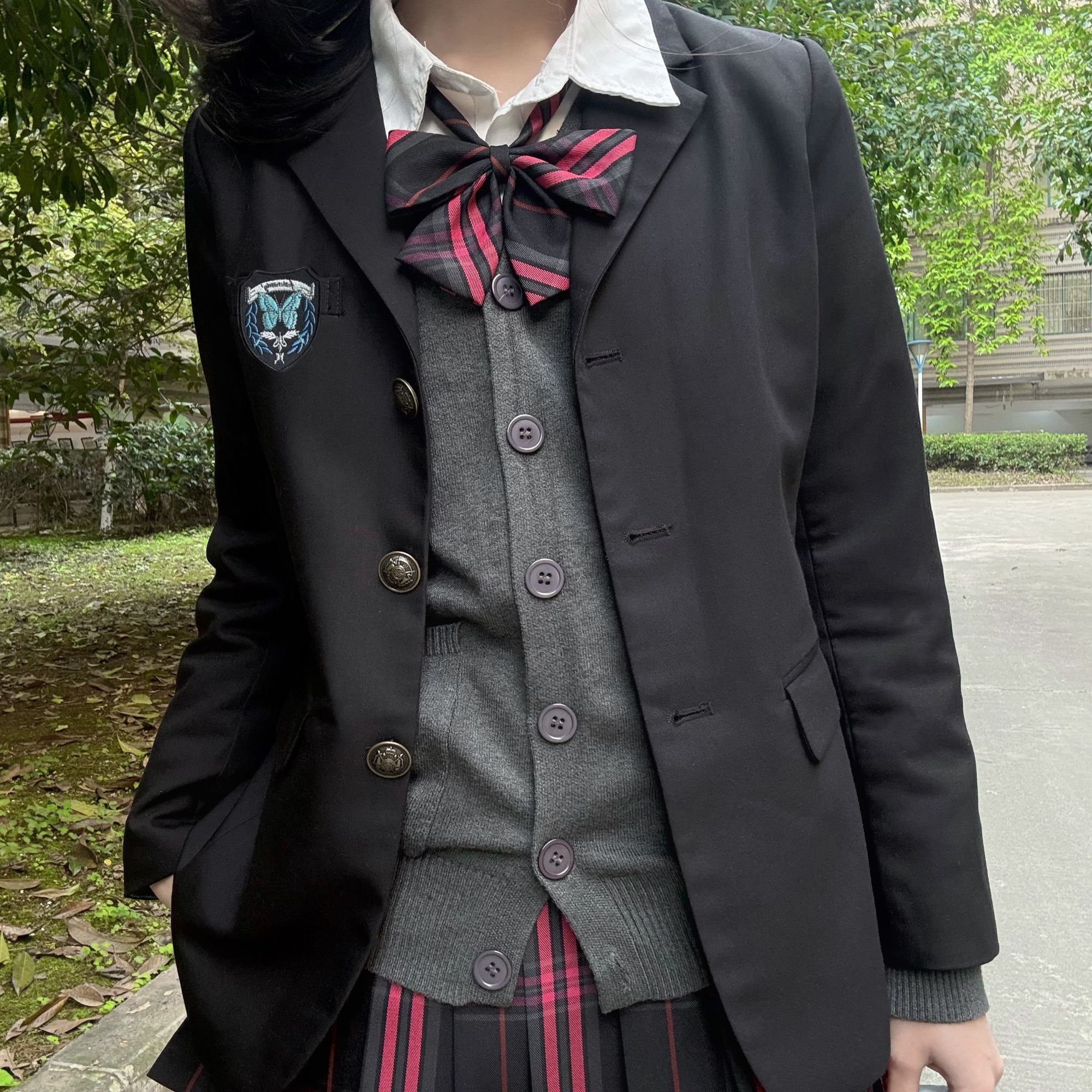 【JK西装升级版】三粒扣jk西服校供学院风修身百搭秋冬外套日系学生