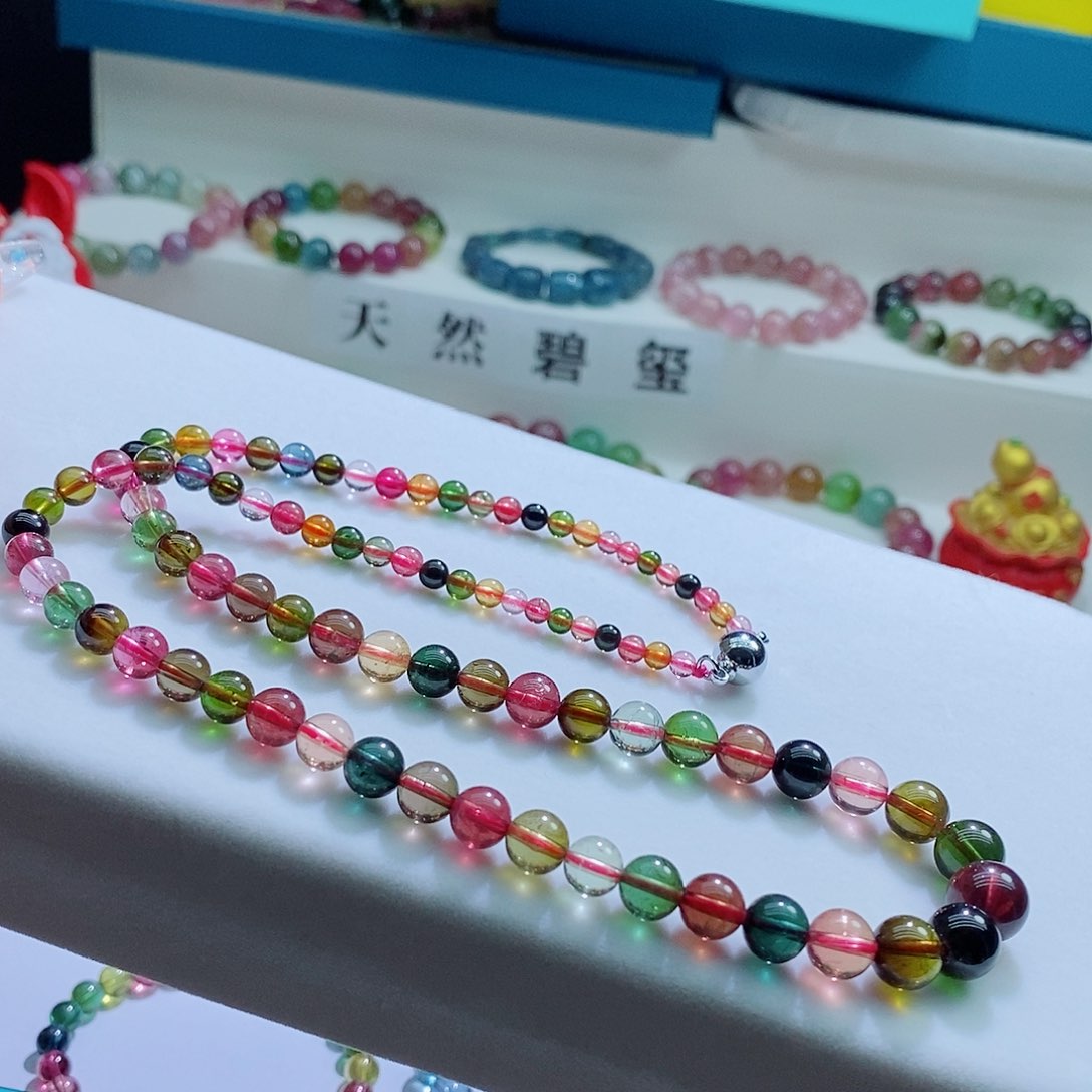 碧玺手链未镶嵌碧玺项链