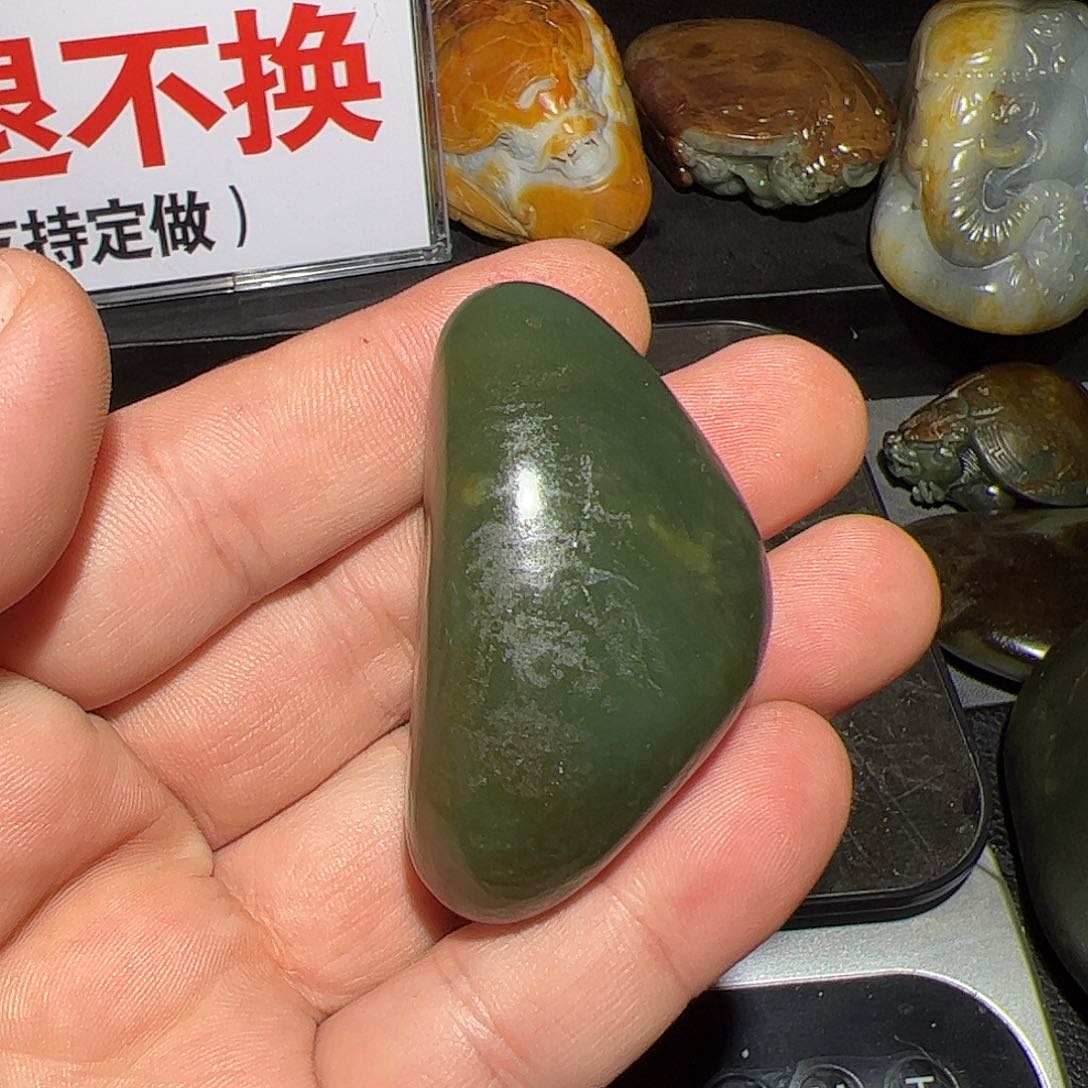 和田玉挂件未镶嵌时****^