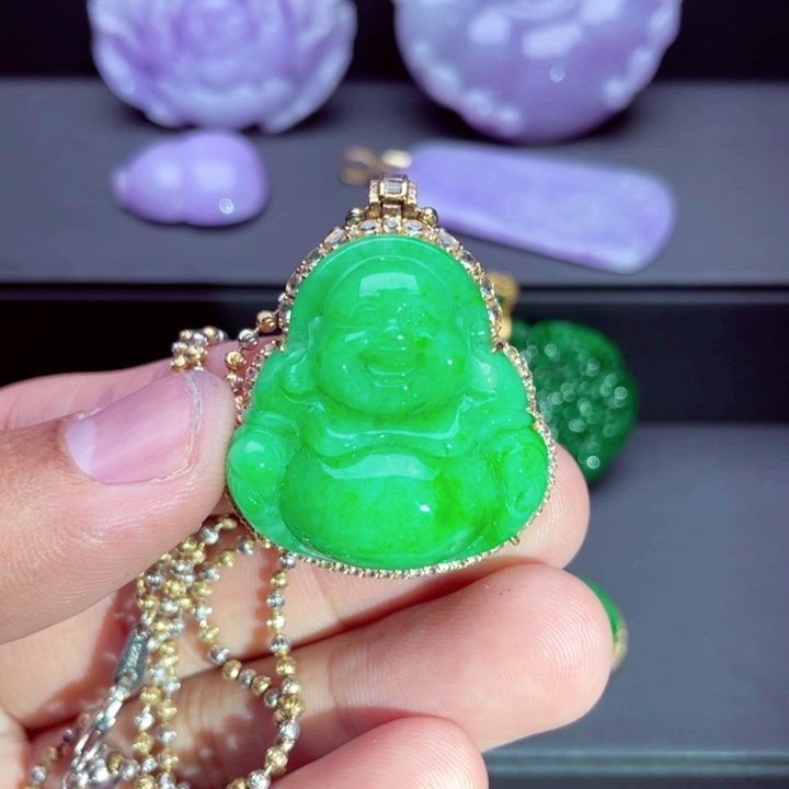 翡翠未镶嵌毛衣链