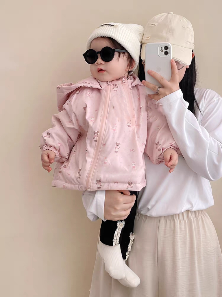 A5-071冬款甜美粉色小熊