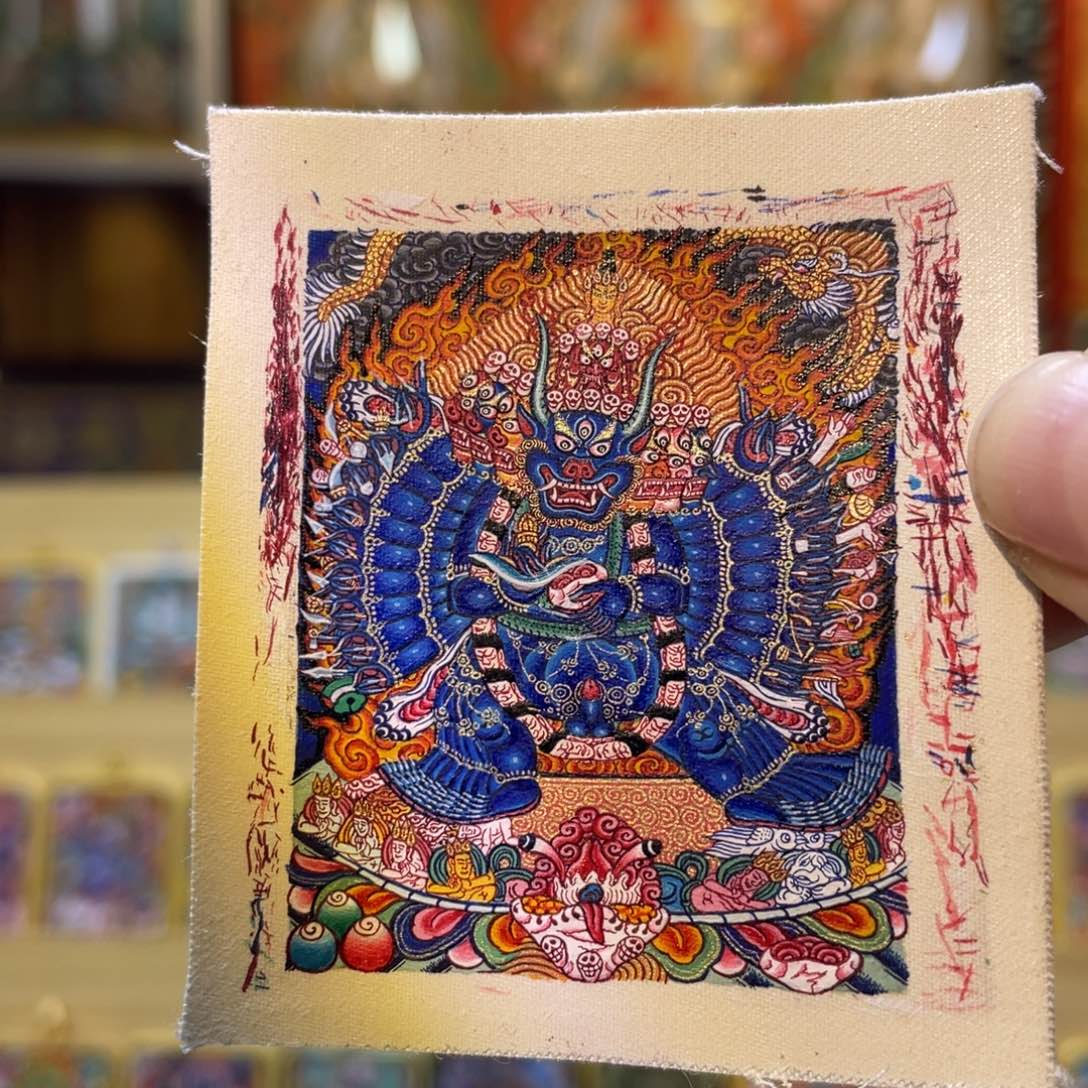大***$吊坠热贡纯手绘唐卡大威德金刚