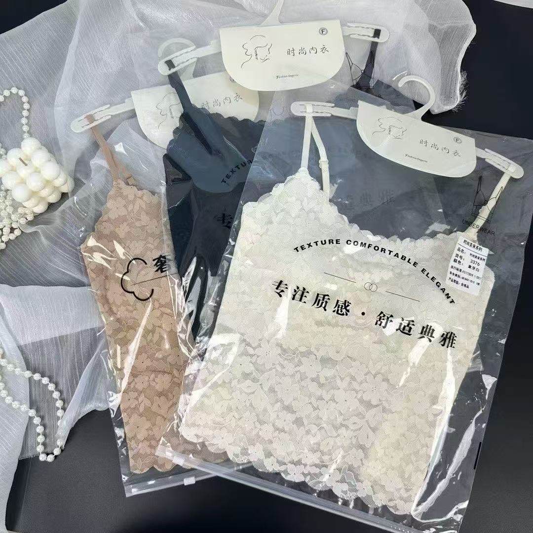 仿走光蕾丝带胸垫美背吊带妃子纪3376