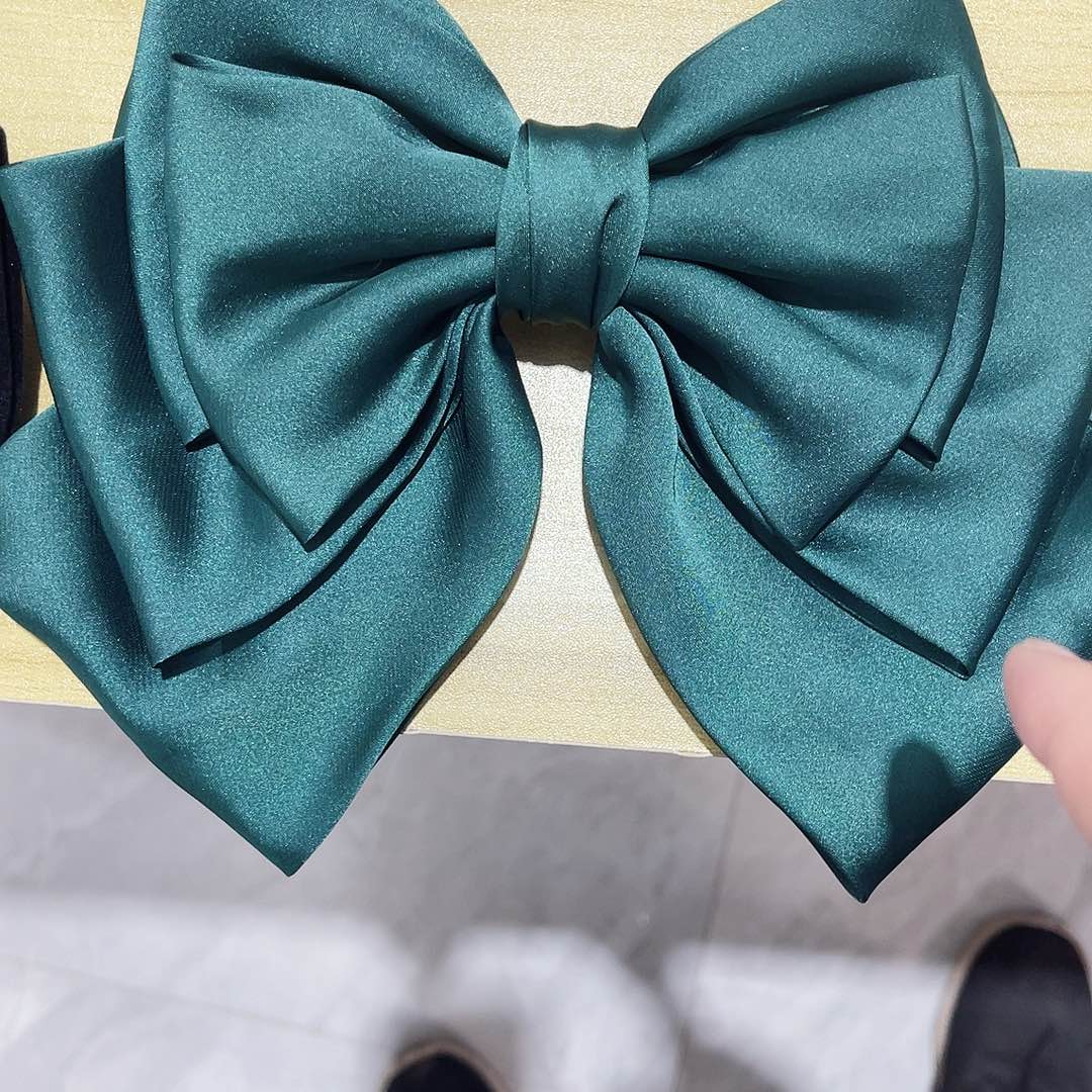 皮质铁合金蝴蝶结发夹