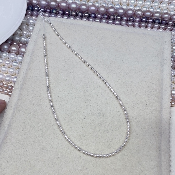淡水珍珠项链合金3mm