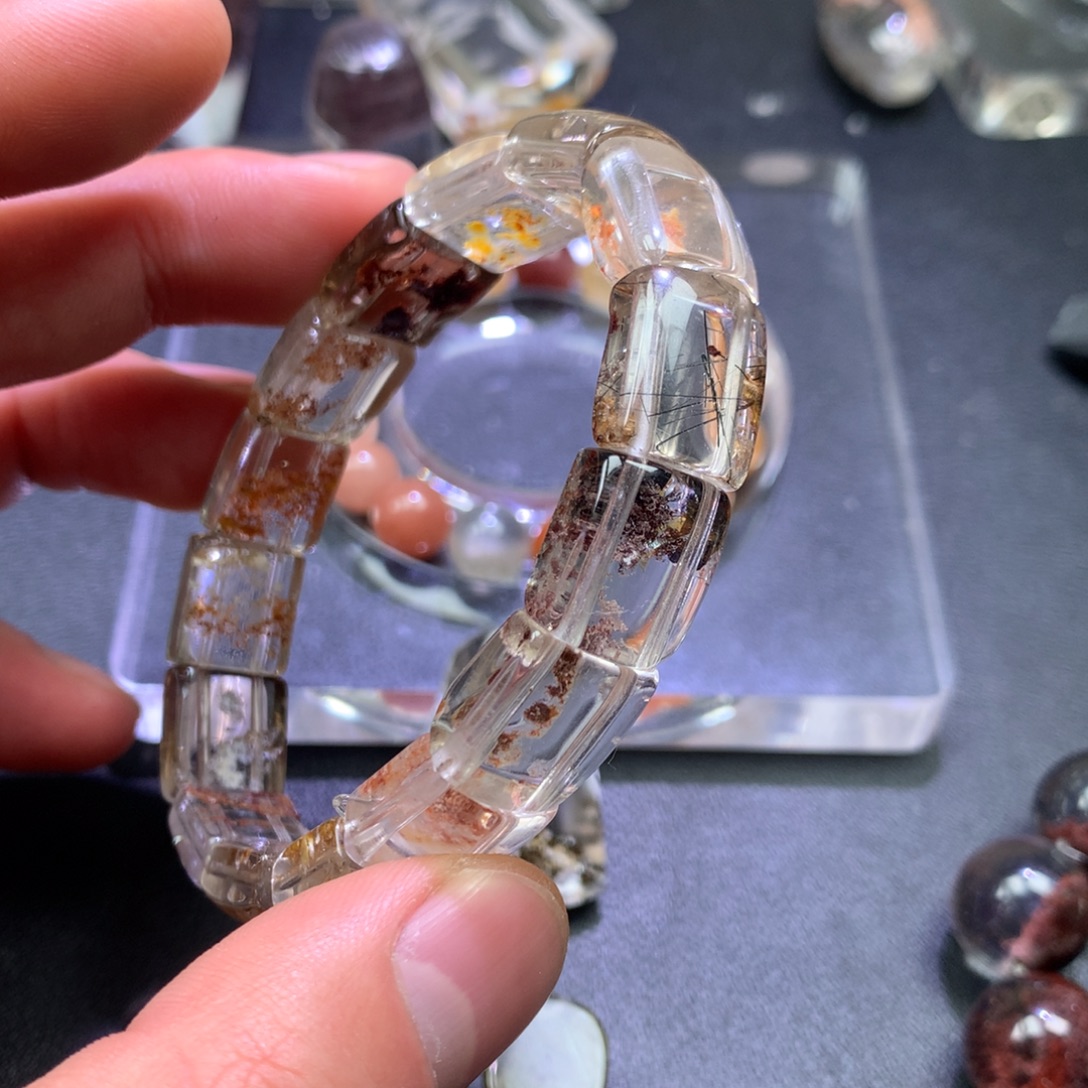水***+水晶颈饰未镶嵌天然水晶石手牌