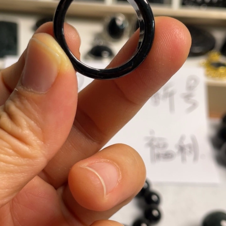 翡翠未镶嵌手串天然缅料翡翠墨翠戒圈