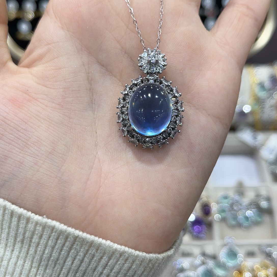 泡***可蛇纹石玉银S925镶嵌戒指