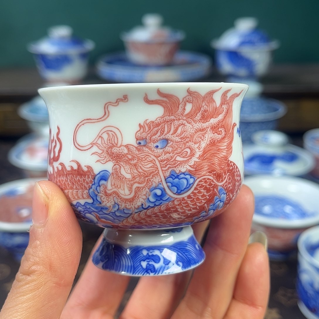 瓷片景德镇市自成堂手工手绘