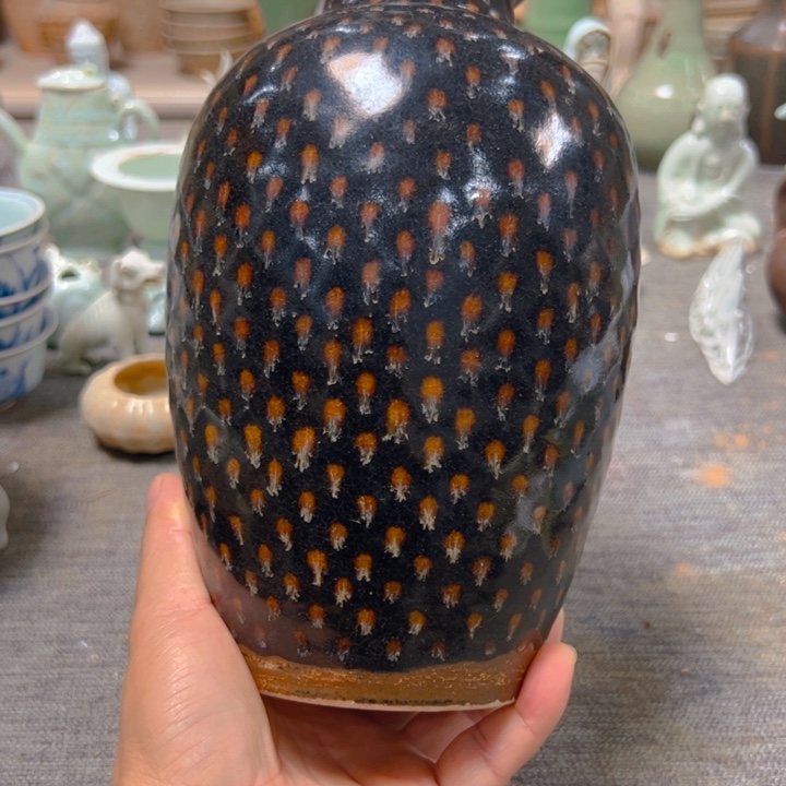 盖碗潇***A吉州窑瓶完整不包邮