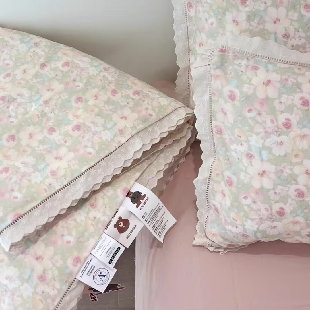 【如意夏凉被花边四件套】200*230四季柔软透气夏凉四件套