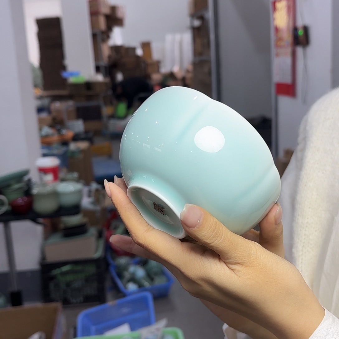龙泉云间青瓷小米茶器