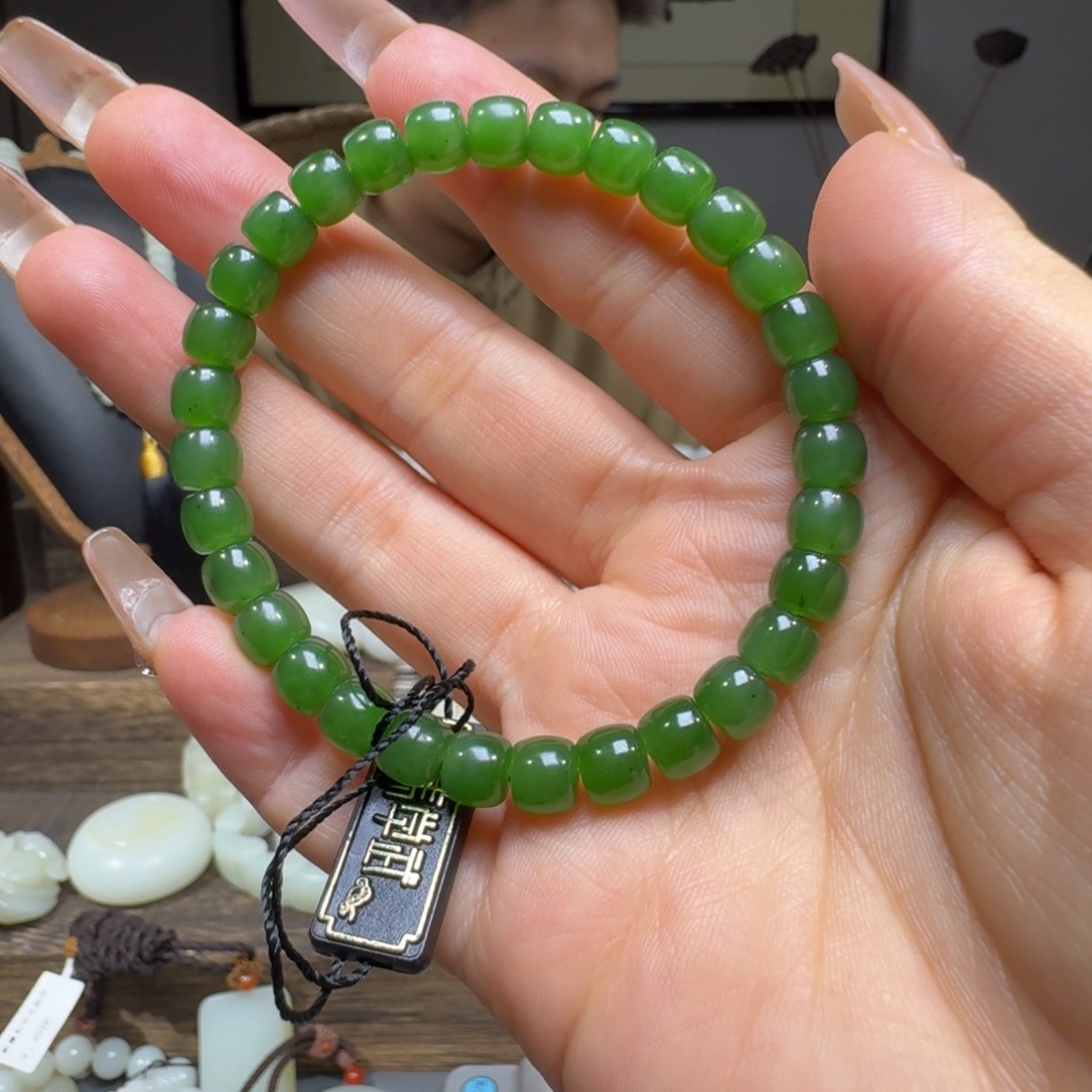 和田玉手串未镶嵌