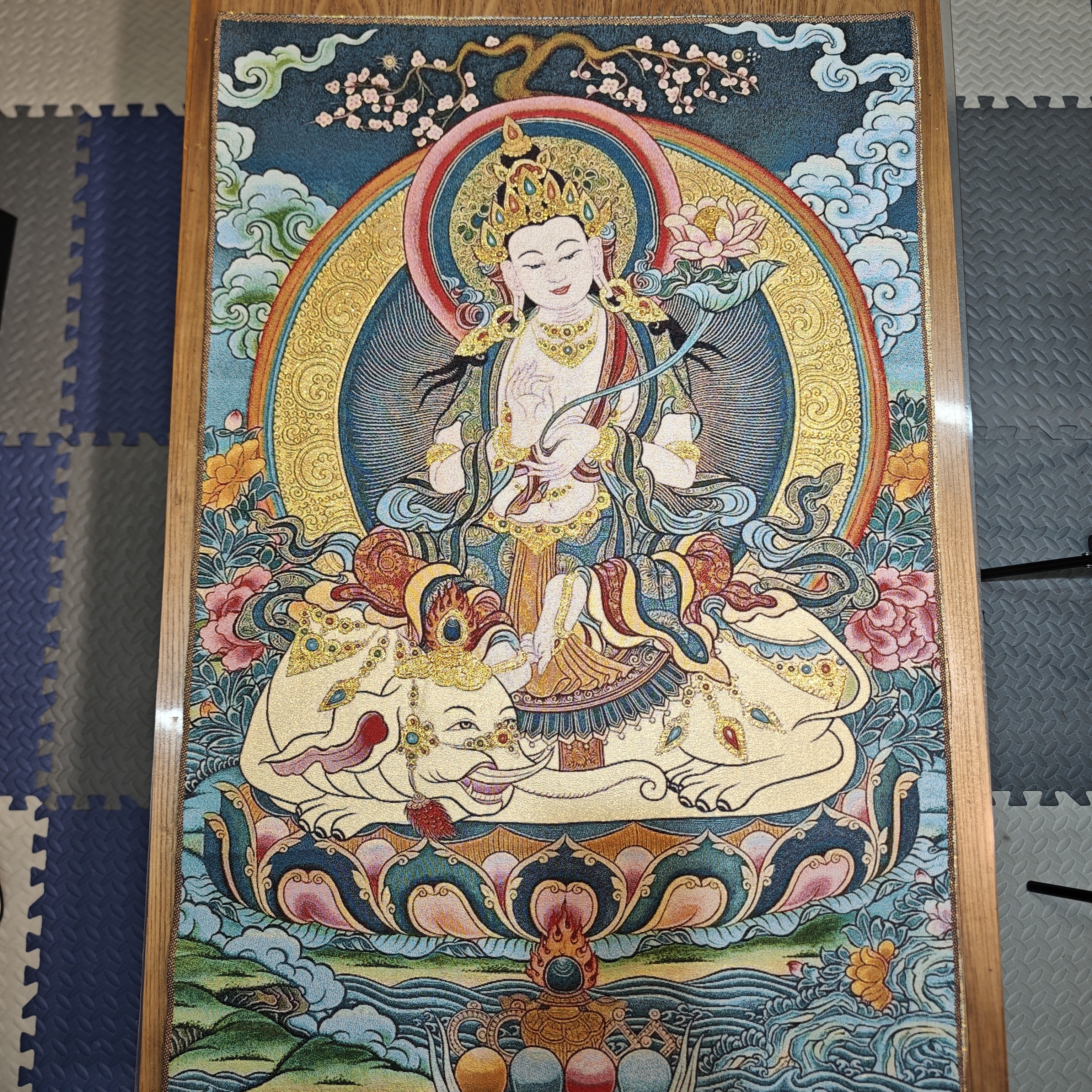 刺绣普贤装饰画办公室玄关茶室书房客厅背景挂画（龙、蛇）