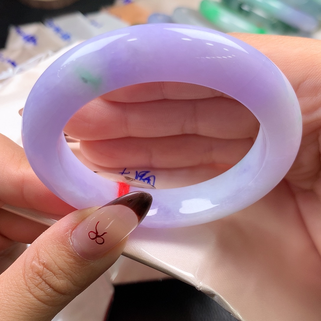 翡翠未镶嵌手镯12号大漏