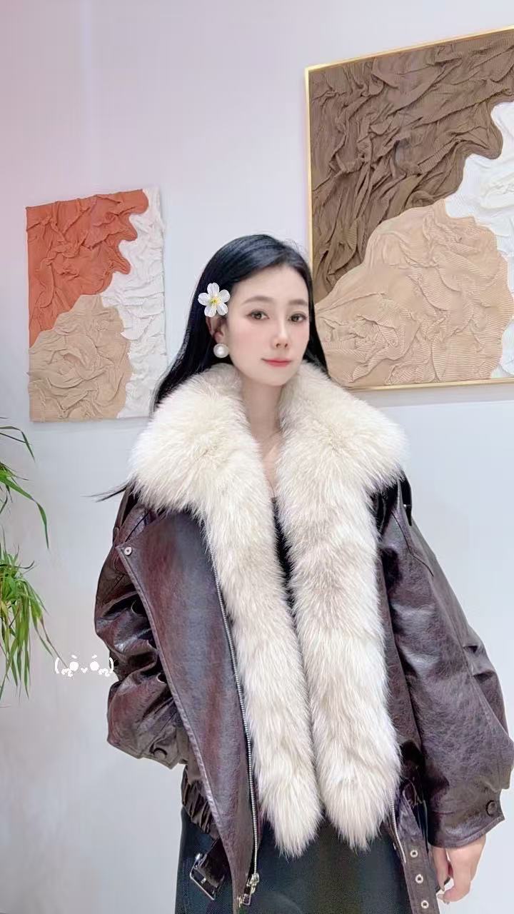 【88633】冬季大毛领减龄高级感轻奢短外套
