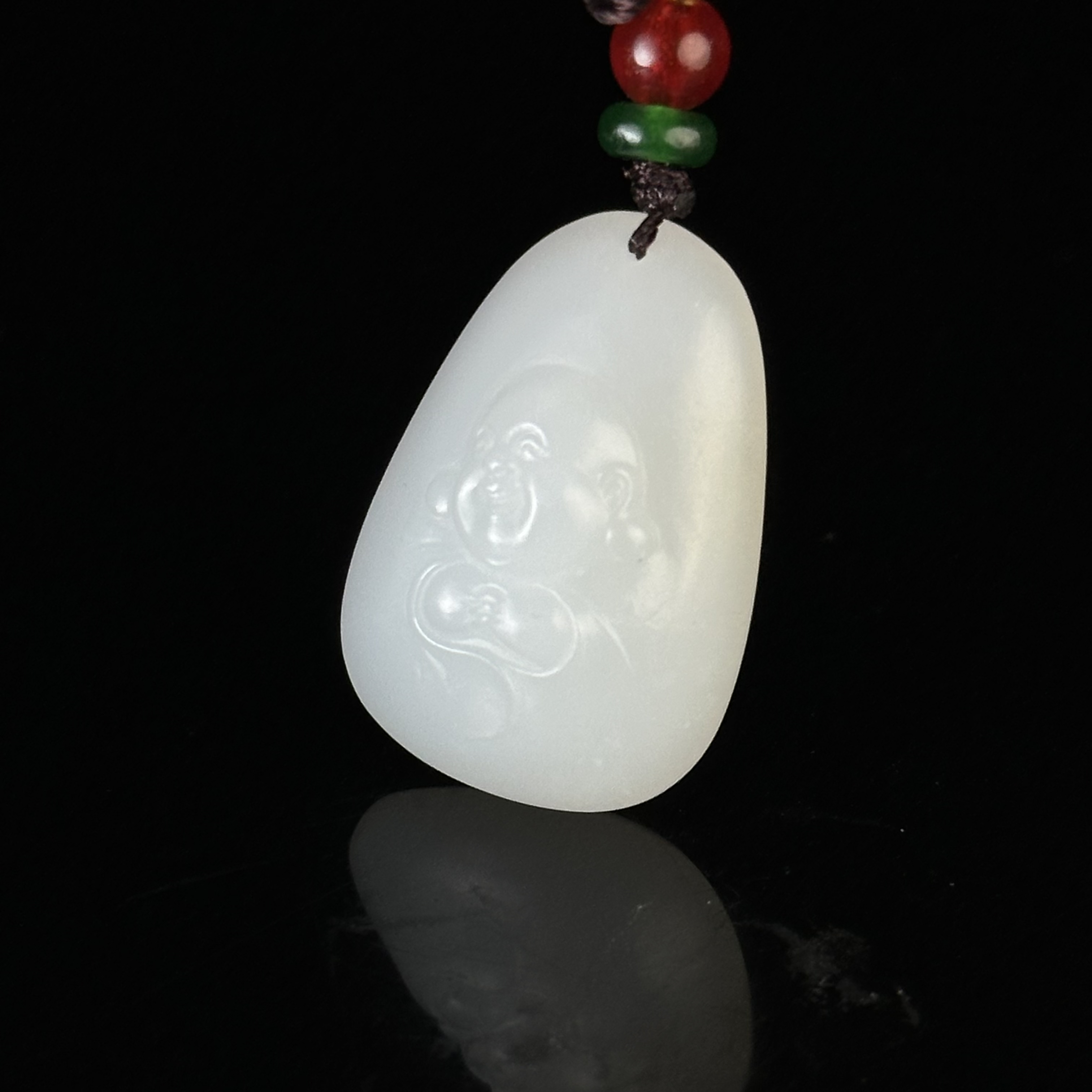 20世纪和田玉弥勒随身佛佩 WZ0110078*【上海兰馨】