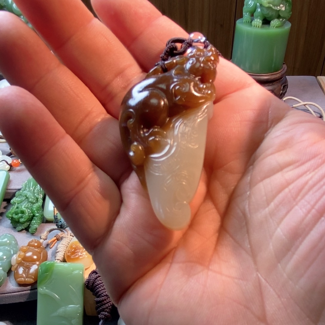 和田玉挂件未镶嵌修*