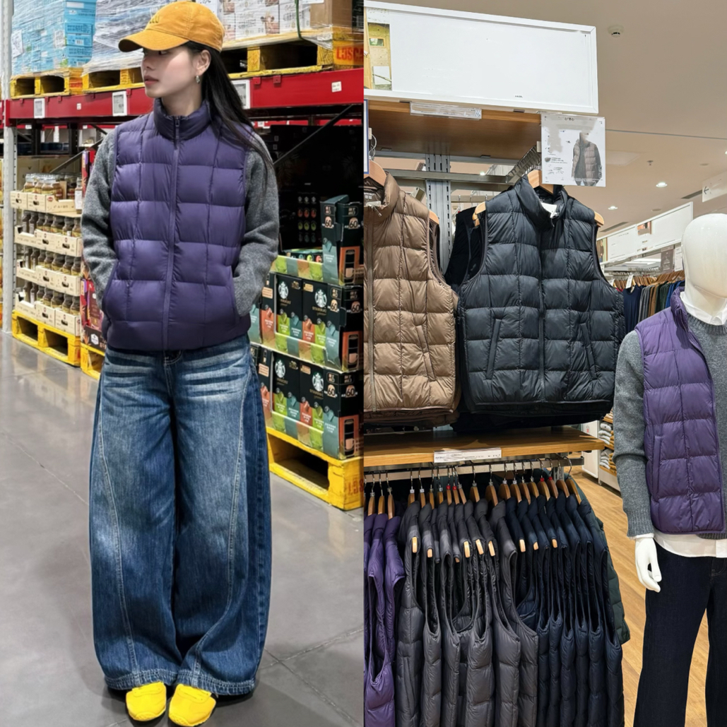 柜在售25新品 日系百搭棉服背心男冬季新款保暖马甲