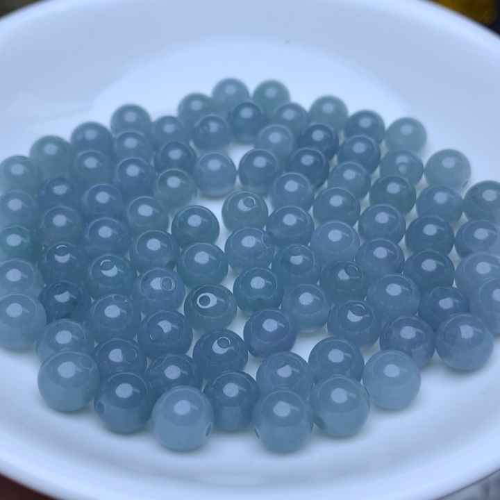 【闪购商品】翡翠手链未镶嵌卡7冰透蓝水20个