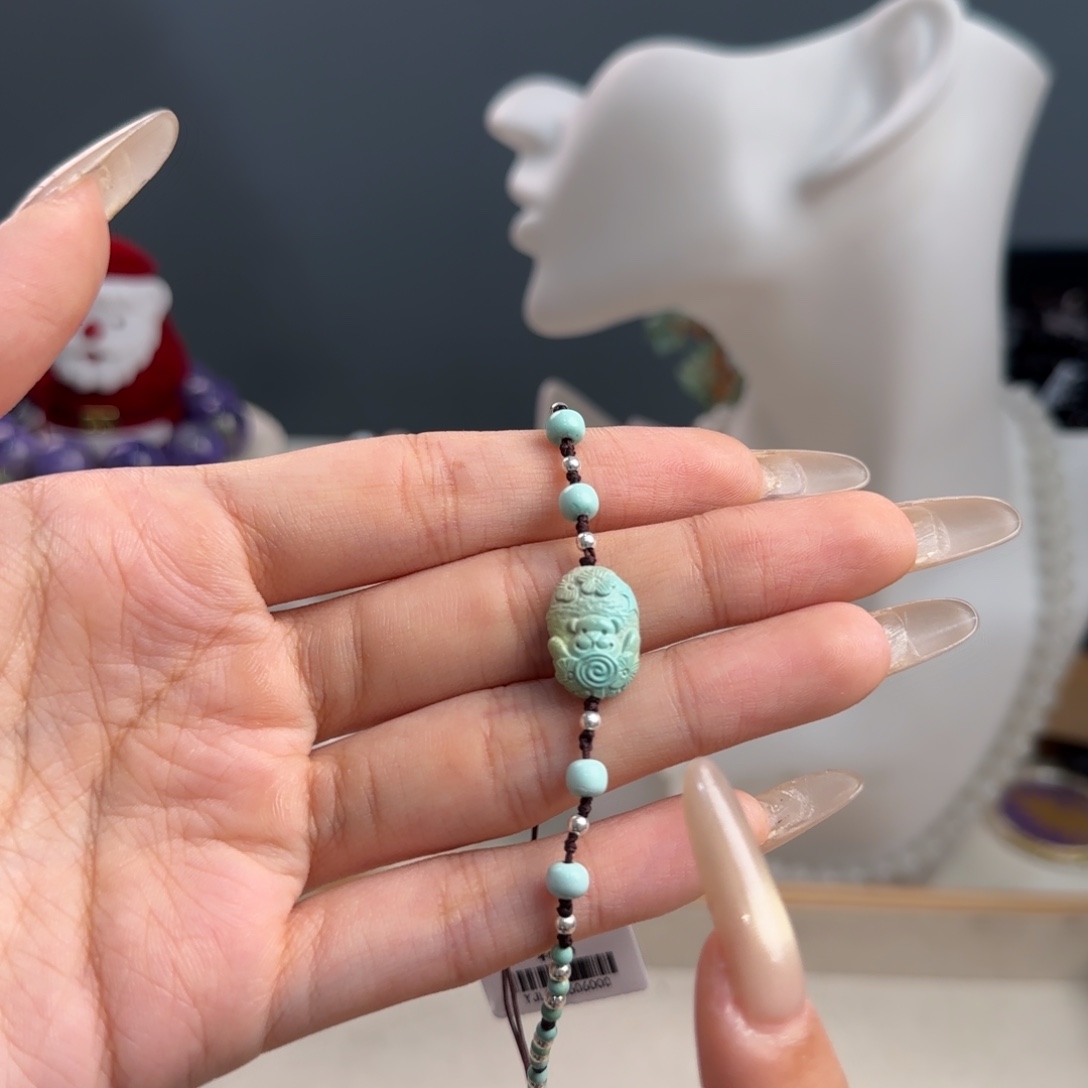 绿松石未镶嵌手链设计款