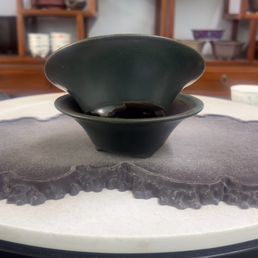 紫砂花盆瑕疵4-12-2。。